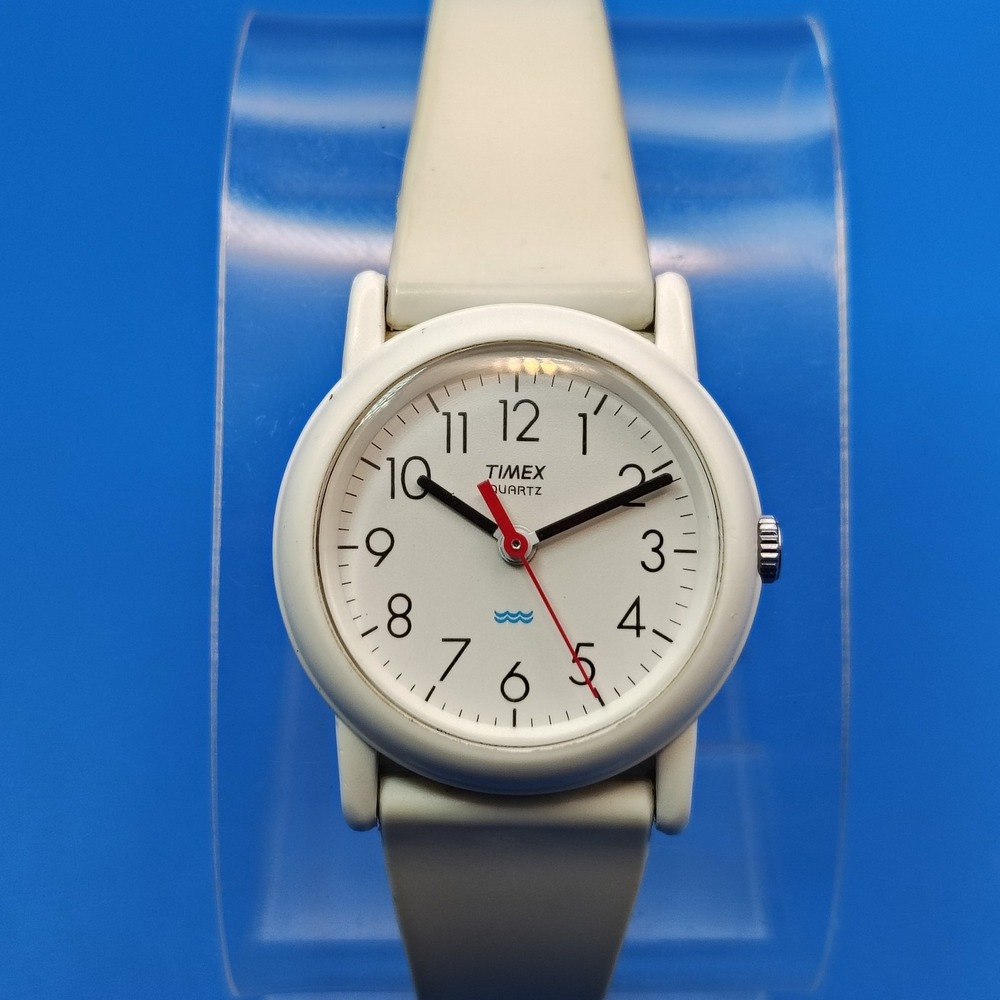 Vintage‎ 1996 Timex Cocktail White Dial 29mm Women's Quartz Watch Fully Restored